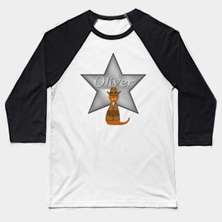 Oliver The Otter Cowboy of the Wild West Baseball T-Shirt